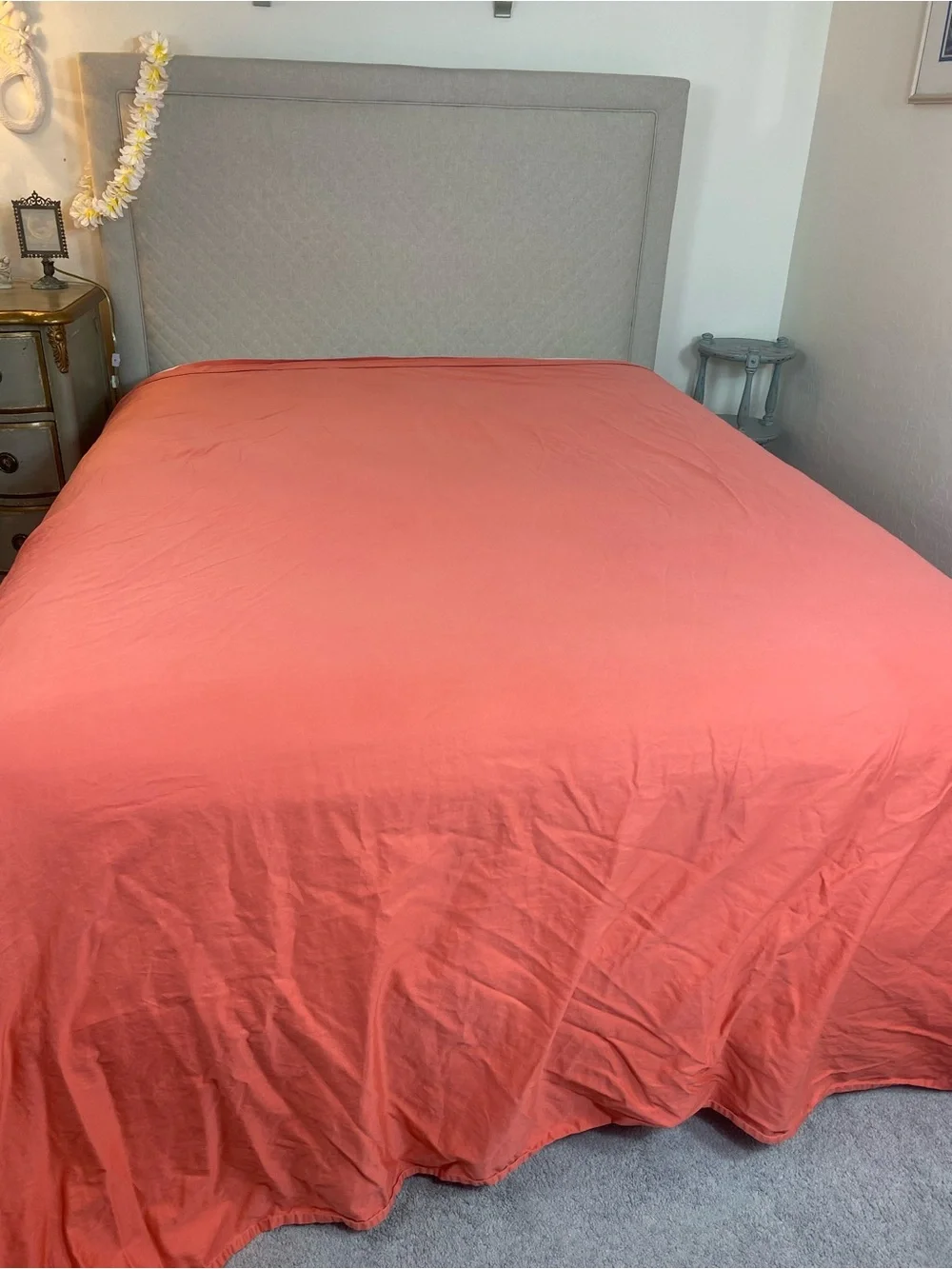 Threshold Coral Cotton sheet set / 1 flat /1 fitted